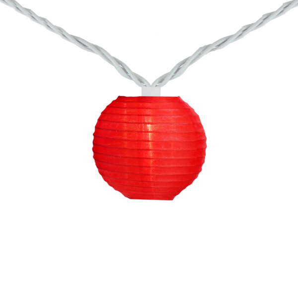 10-Count Patriotic Lantern / String Lights, 7.5Ft White Wire - Image 5