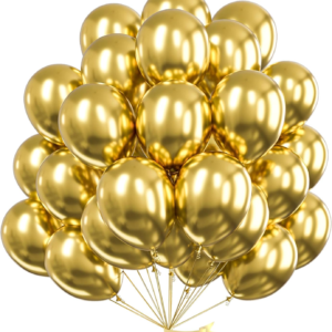 50 Pcs 12 Inch Gold Metallic Balloons