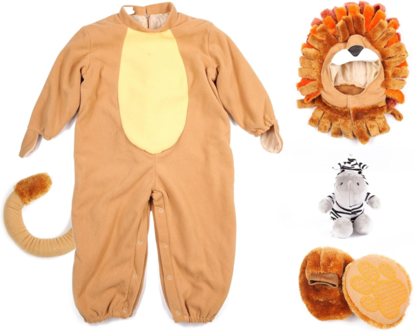 Baby Realistic Lion Costume with Toy Zebra - Image 5