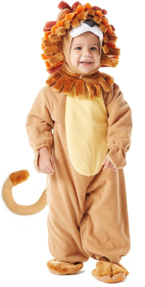 Baby Realistic Lion Costume with Toy Zebra - Image 2