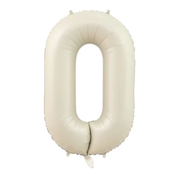 40 Inch Brown, Beige & Cream Number Balloons (Air/Helium) - Image 11