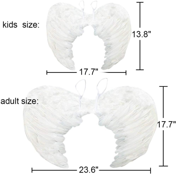 Feather Angel Wings and Halo Headband for Kids Costumes - Image 7