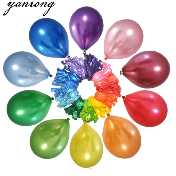 10/20/30Pcs 10/12 Inch Multi Color Pearl Mix Latex Balloon (Air/Helium) - Image 4