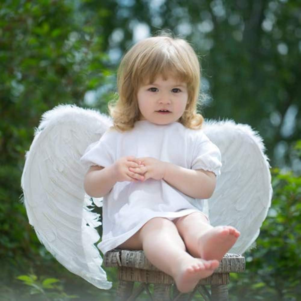 Feather Angel Wings and Halo Headband for Kids Costumes - Image 4