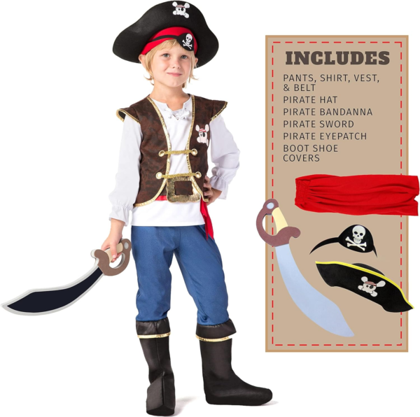 Spooktacular Creations Blue Pirate Costume Boys - Image 2