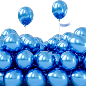 50 Pcs 5 Inch Blue Metallic Balloons