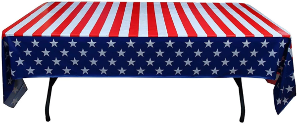 2 Pack of American Flag Plastic Table Covers(54”X72”) - Image 8