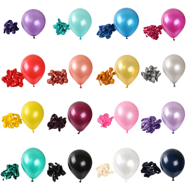 10/20/30Pcs 10/12 Inch Multi Color Pearl Mix Latex Balloon (Air/Helium) - Image 23
