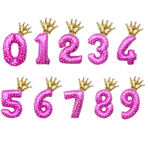 2Pcs 32Inch Rose Gold Number Foil Balloons for Children Birthday Party Decorations Rainbow Silver 0-9 Digit Inflated Air Balloon