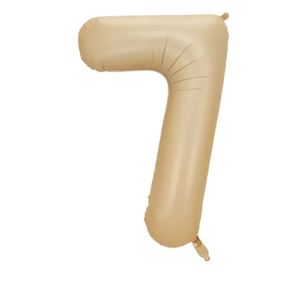 40 Inch Brown, Beige & Cream Number Balloons (Air/Helium) - Image 17