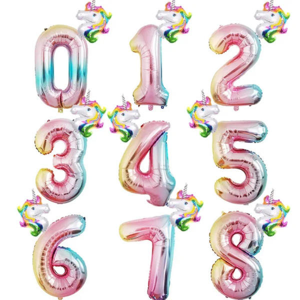 2Pcs 32Inch Rose Gold Number Foil Balloons for Children Birthday Party Decorations Rainbow Silver 0-9 Digit Inflated Air Balloon - Image 9