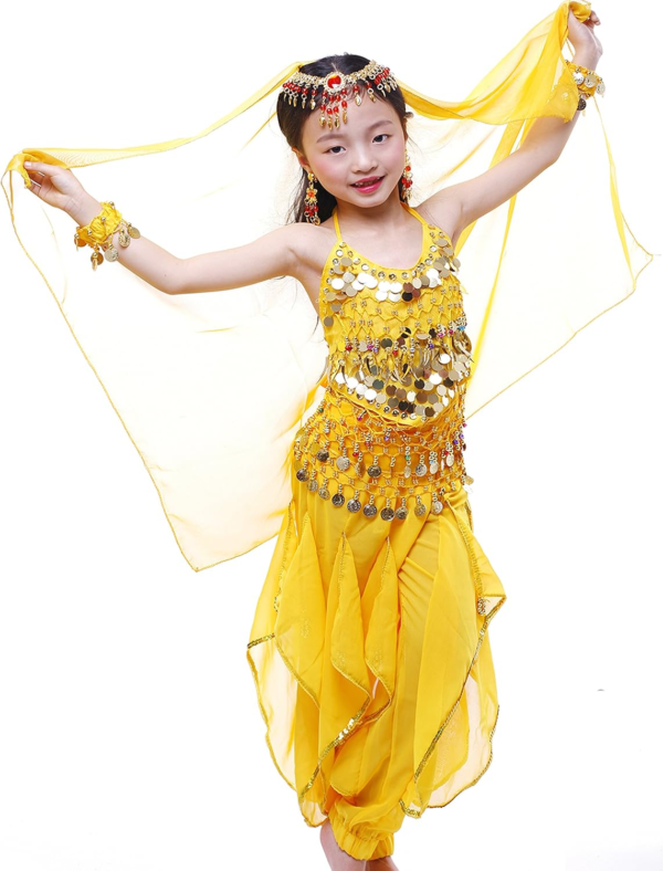 Girls Genie India Belly Dance Arabian Princess Costume - Image 7