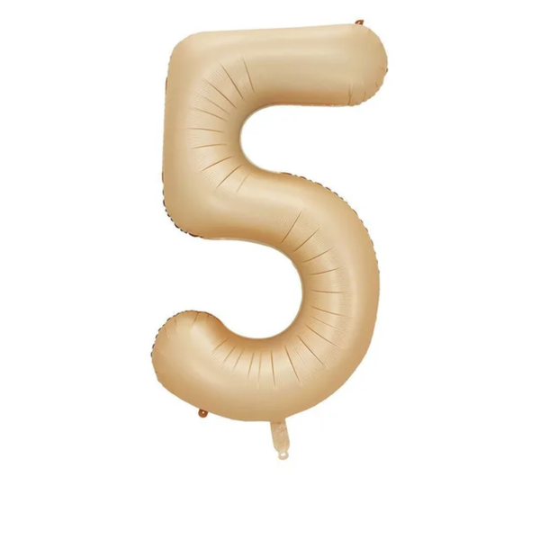 40 Inch Brown, Beige & Cream Number Balloons (Air/Helium) - Image 15