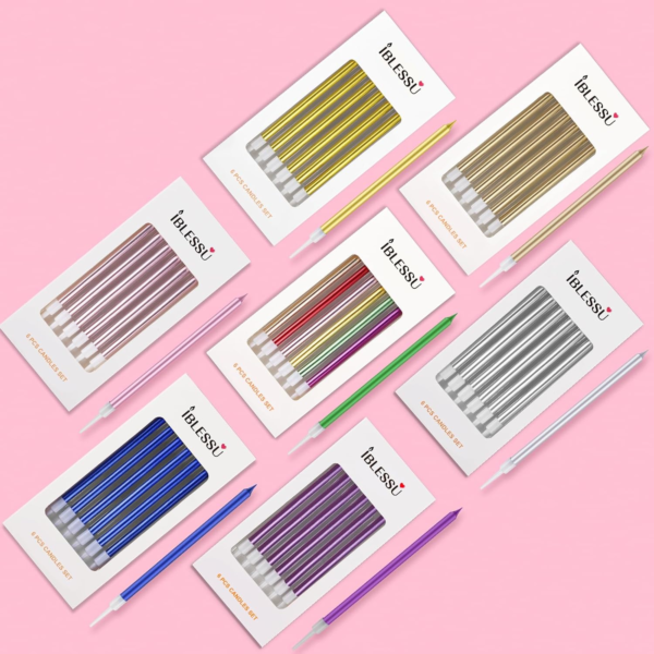 48 Pcs Long Birthday Candles (Multicolor) - Image 6