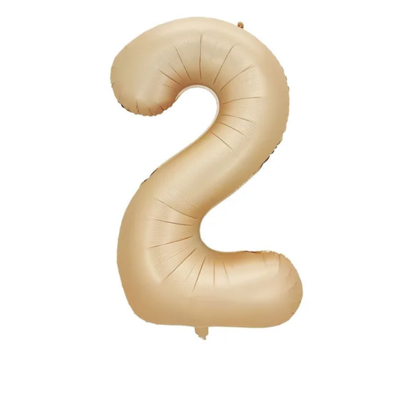 40 Inch Brown, Beige & Cream Number Balloons (Air/Helium) - Image 13