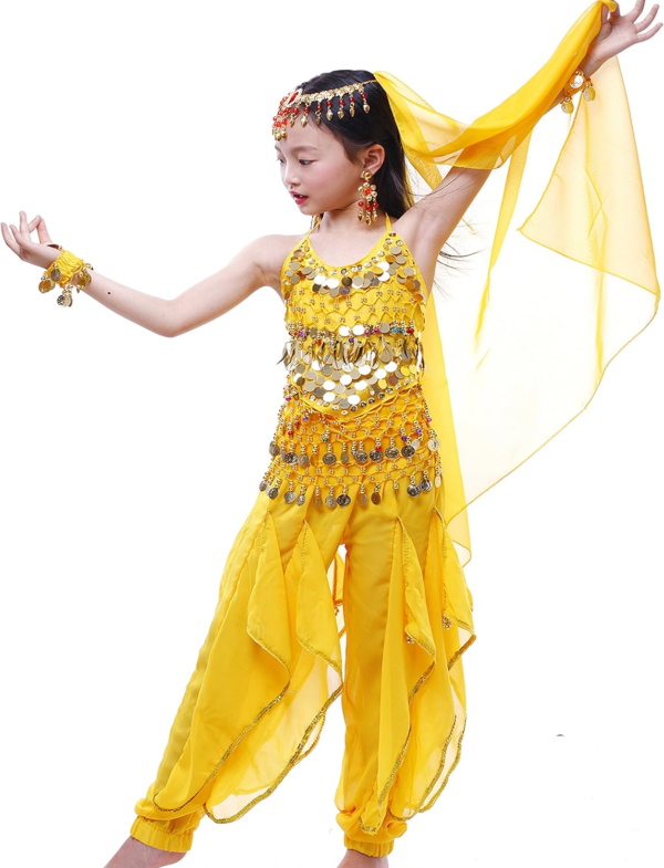 Girls Genie India Belly Dance Arabian Princess Costume - Image 5