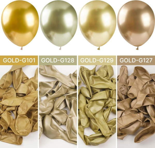 50 Pcs 12 Inch Gold Metallic Balloons - Image 3