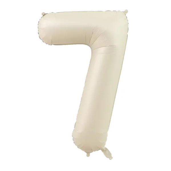 40 Inch Brown, Beige & Cream Number Balloons (Air/Helium) - Image 8