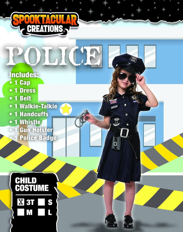 Girl Police Officer Costume (8-10Yrs) - Image 6