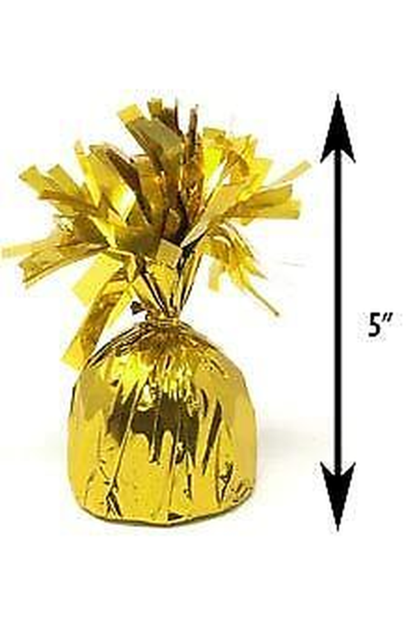 5" Gold Metallic Wrapped Balloon Weights - Image 6