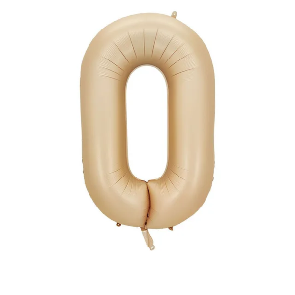 40 Inch Brown, Beige & Cream Number Balloons (Air/Helium) - Image 20