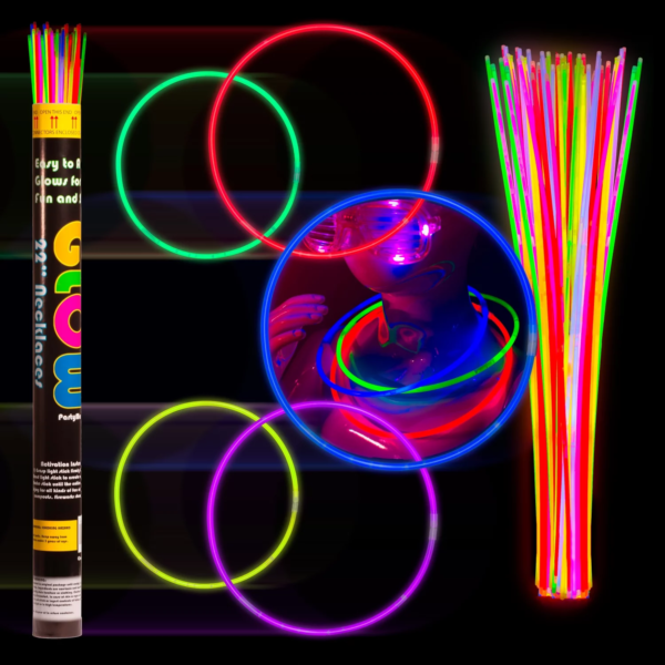 100 Ct. 22" Glowstick Necklaces Assorted Colors - Image 6