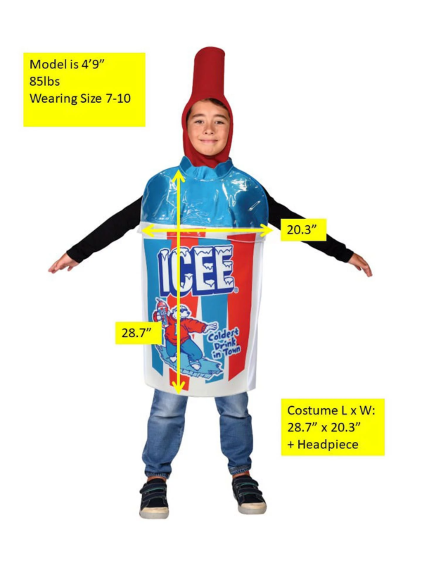 ICEE Blue Raspberry Tunic Kids Costume (7-10 Yrs) - Image 5