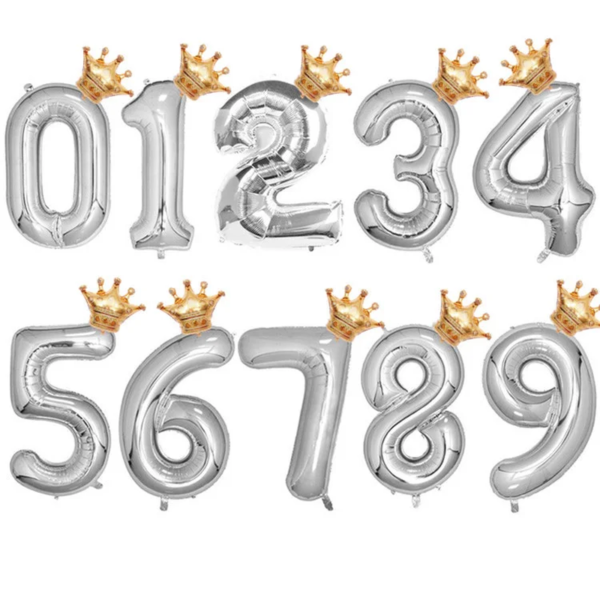2Pcs 32Inch Rose Gold Number Foil Balloons for Children Birthday Party Decorations Rainbow Silver 0-9 Digit Inflated Air Balloon - Image 6