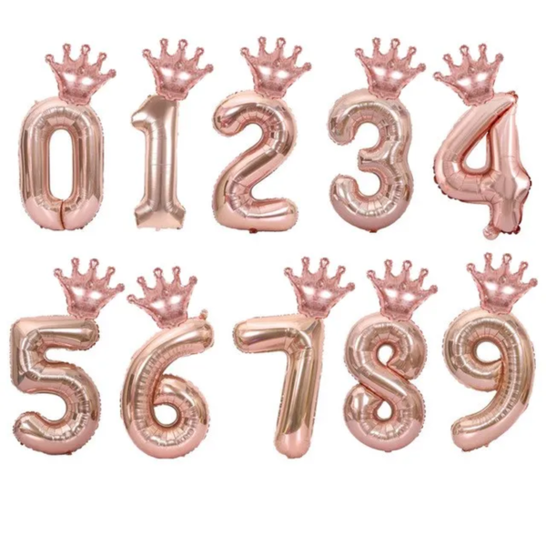 2Pcs 32Inch Rose Gold Number Foil Balloons for Children Birthday Party Decorations Rainbow Silver 0-9 Digit Inflated Air Balloon - Image 25