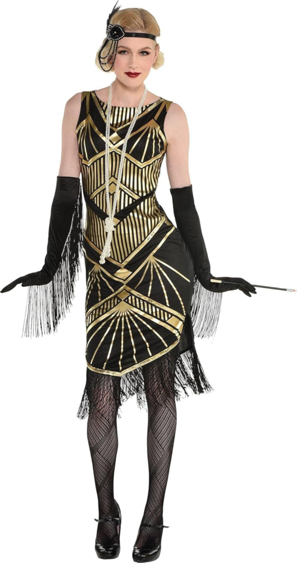 Roaring 20'S Flapper Dress Costume - Adult Large - Image 2