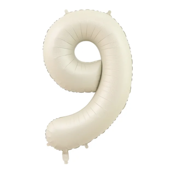 40 Inch Brown, Beige & Cream Number Balloons (Air/Helium) - Image 10