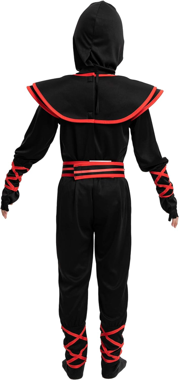 Red Ninja Muscle Costume Boys (12-14 Yrs) - Image 4