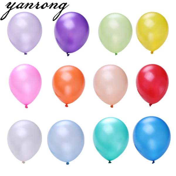 10/20/30Pcs 10/12 Inch Multi Color Pearl Mix Latex Balloon (Air/Helium) - Image 6