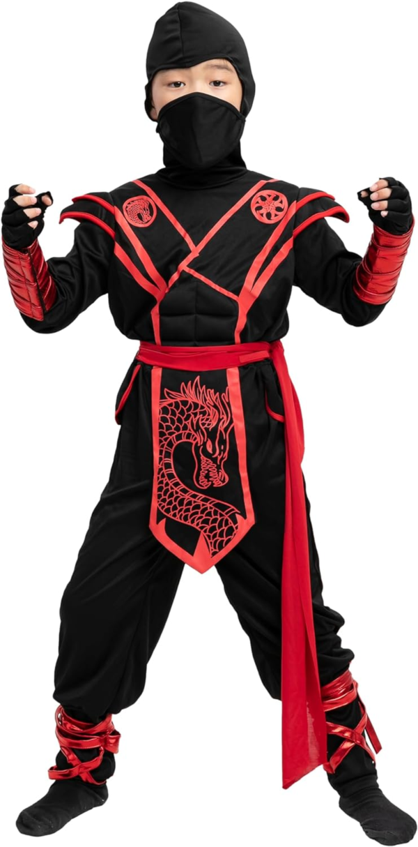 Red Ninja Muscle Costume Child (3-4 Yrs)