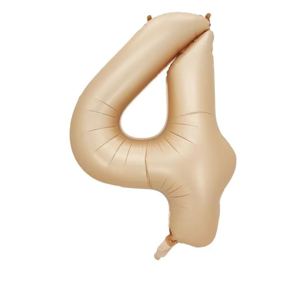 40 Inch Brown, Beige & Cream Number Balloons (Air/Helium) - Image 14