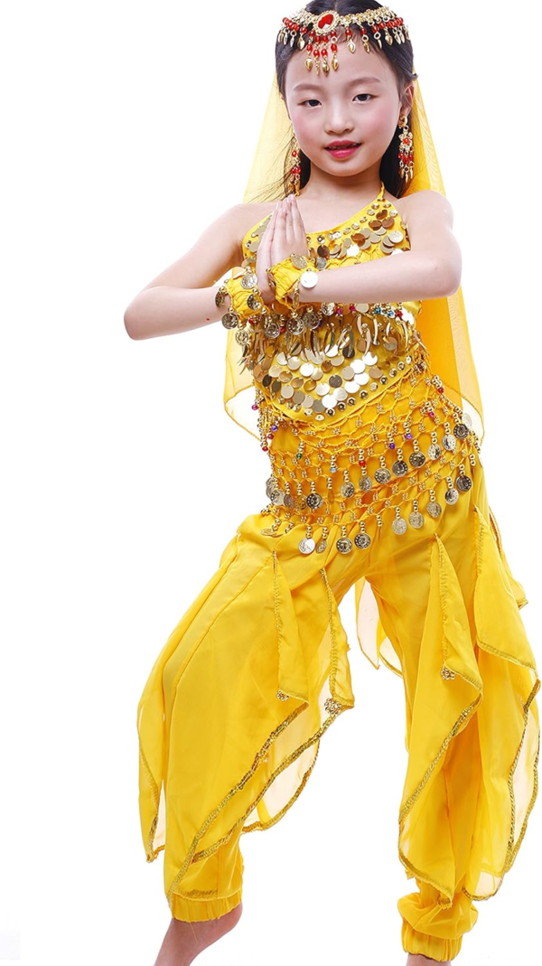 Girls Genie India Belly Dance Arabian Princess Costume - Image 2