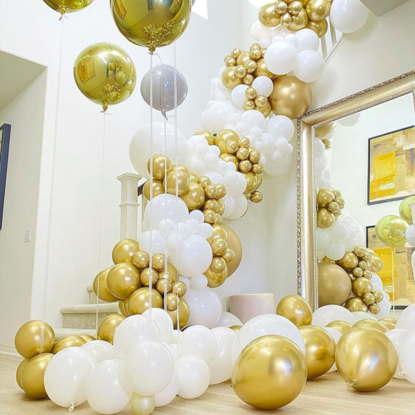 50 Pcs 12 Inch Gold Metallic Balloons - Image 5