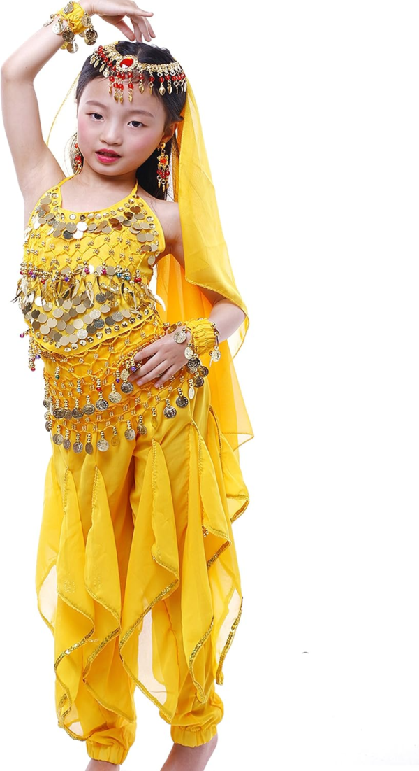 Girls Genie India Belly Dance Arabian Princess Costume - Image 6