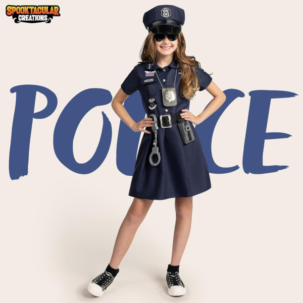 Girl Police Officer Costume (8-10Yrs) - Image 2