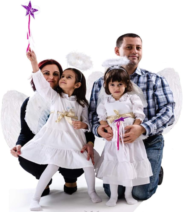 Feather Angel Wings and Halo Headband for Kids Costumes - Image 6
