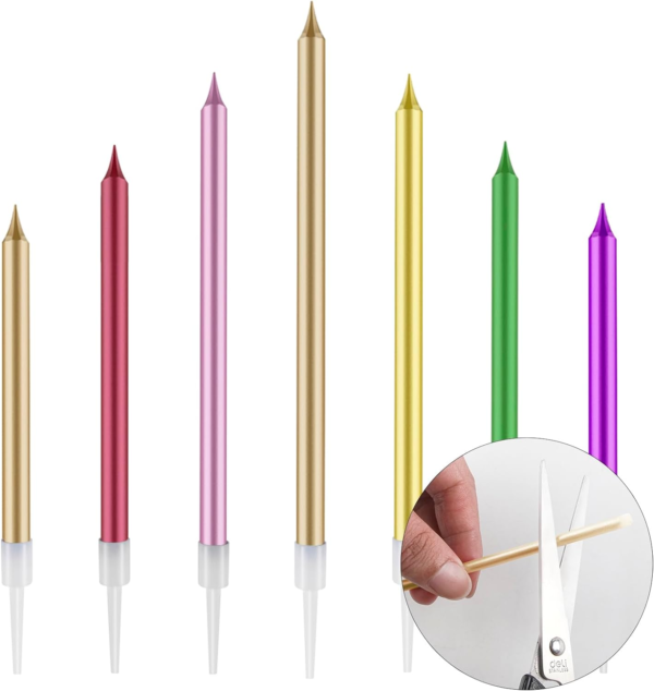 48 Pcs Long Birthday Candles (Multicolor) - Image 4