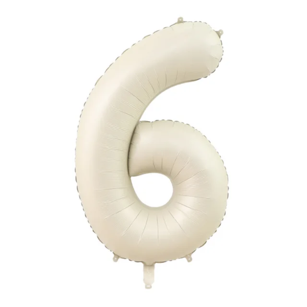 40 Inch Brown, Beige & Cream Number Balloons (Air/Helium) - Image 7