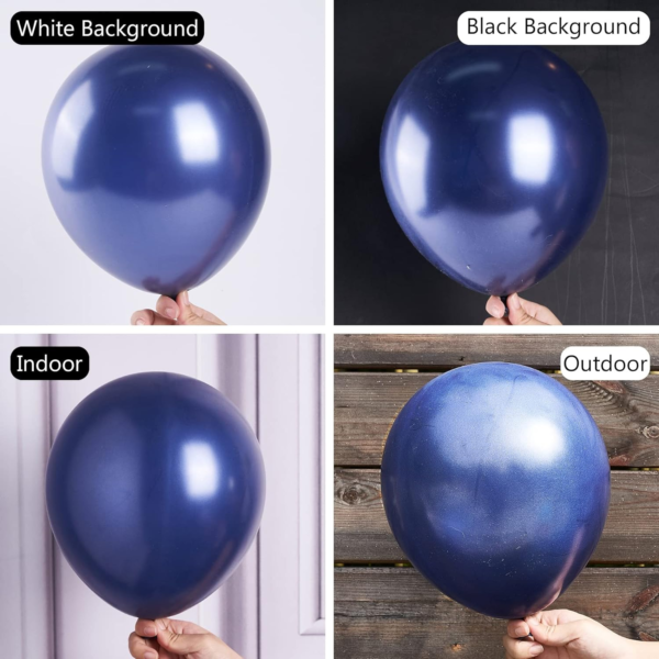 50 Pcs 12 Inch Pearl Navy Blue Balloons - Image 2
