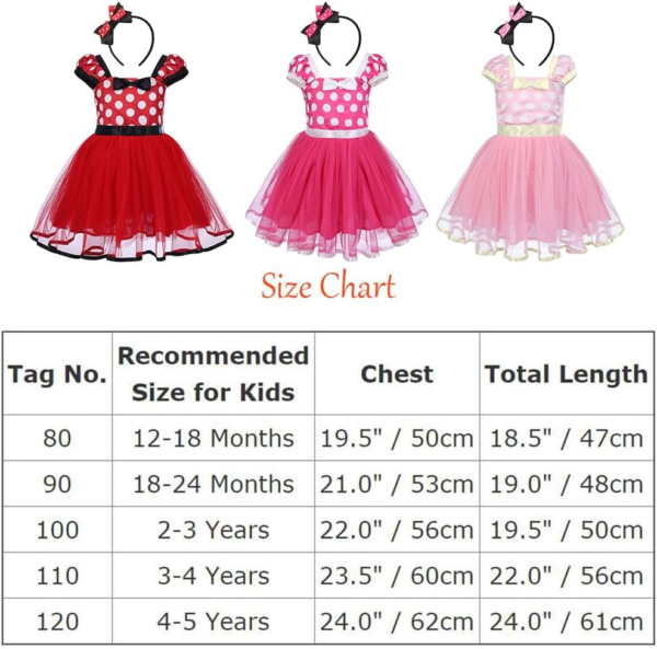 Polka Dots Princess Party Cosplay Dress Up+Ears Headband - Image 4