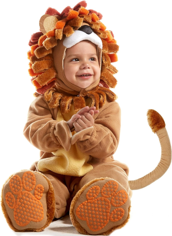 Baby Realistic Lion Costume with Toy Zebra
